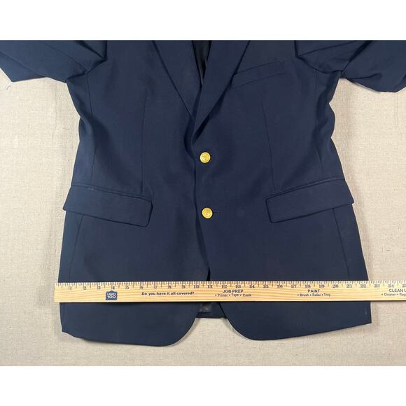 Brooks Brothers "346" Mens Size 43R Wool Blazer Navy Blue - Picture 7 of 12